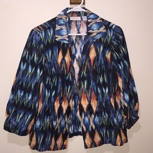 Chico’s Lightweight Shirt Jacket Sz 1